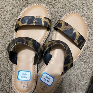 strap cheetah sandals